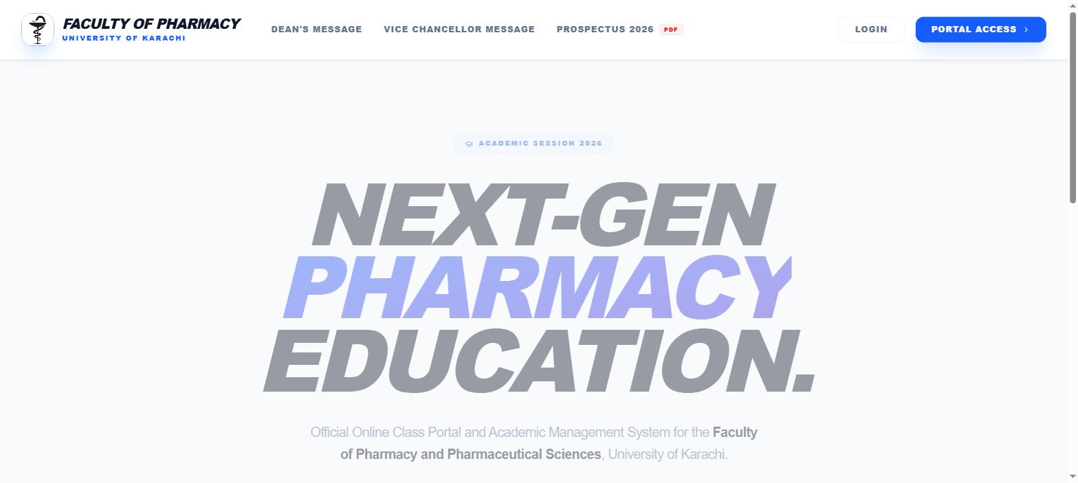 Faculty of Pharmacy University of Karachi learning portal